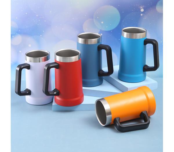 Stainless steel travel mugs