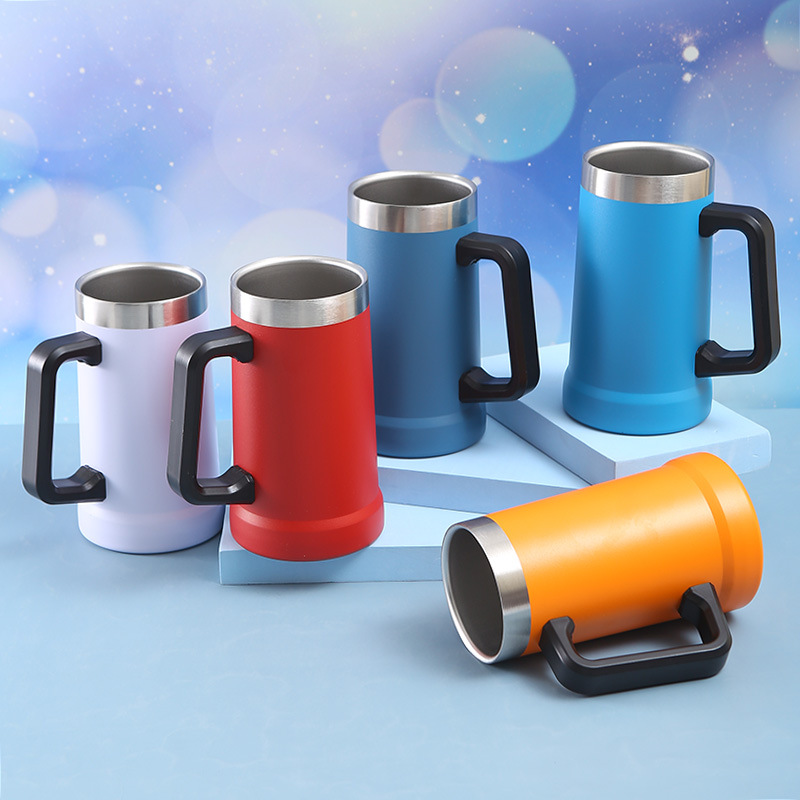 Stainless steel travel mugs