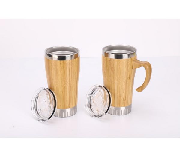 double wall bamboo cup